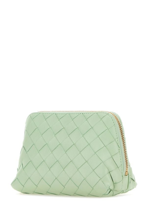 BOTTEGA VENETA | Mint green leather beauty case