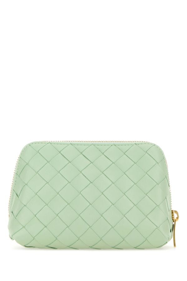 BOTTEGA VENETA | Mint green leather beauty case