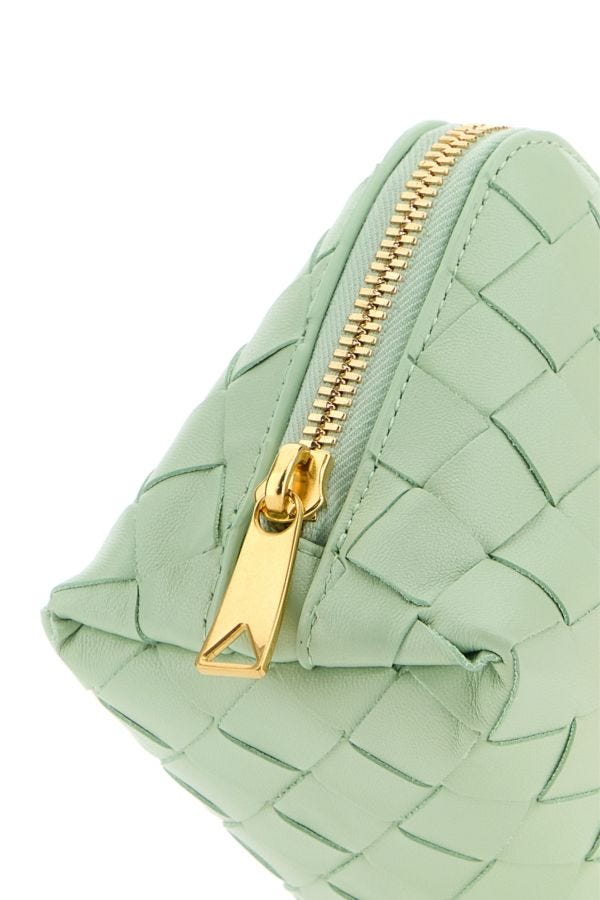 BOTTEGA VENETA | Mint green leather beauty case