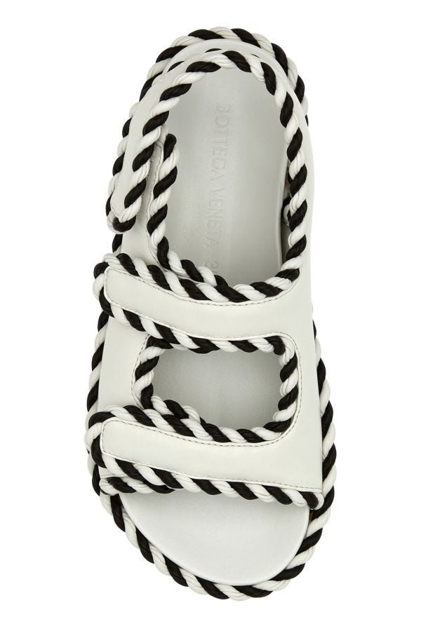 BOTTEGA VENETA | Two-tone nappa leather Jack sandals