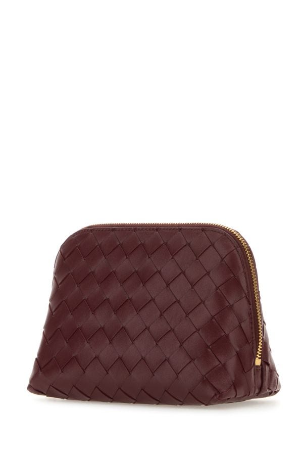 BOTTEGA VENETA | Burgundy leather Half Moon beauty case