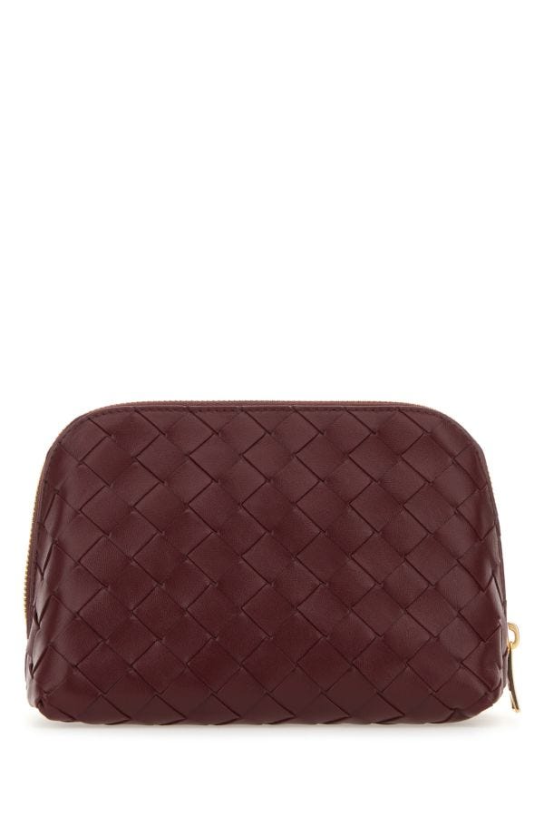 BOTTEGA VENETA | Burgundy leather Half Moon beauty case