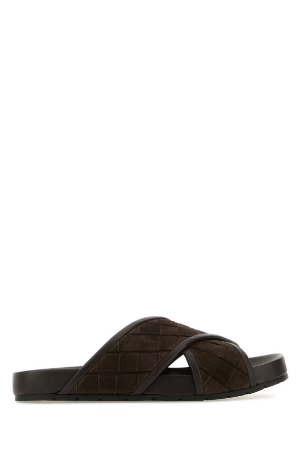 BOTTEGA VENETA | Chocolate suede Tarik slippers