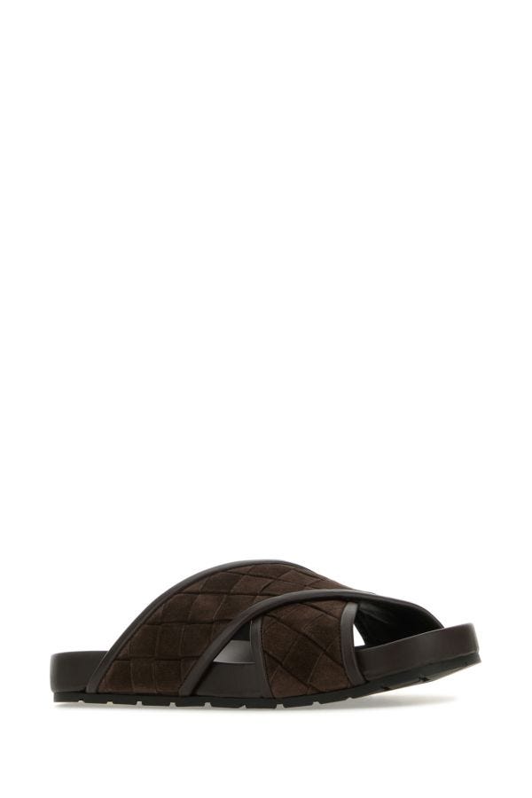 BOTTEGA VENETA | Chocolate suede Tarik slippers