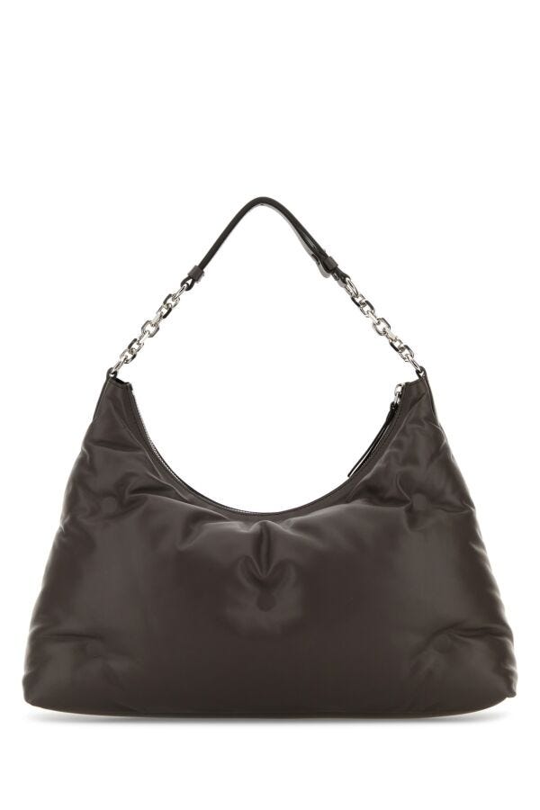 MAISON MARGIELA | Brown nappa leather medium Glam Slam Hobo shoulder bag