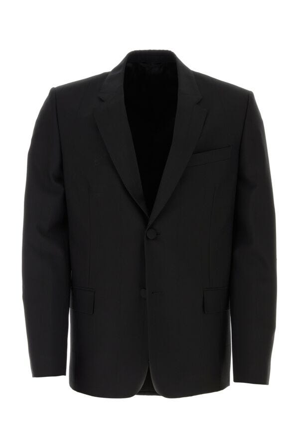 GIVENCHY | Black stretch wool blend blazer