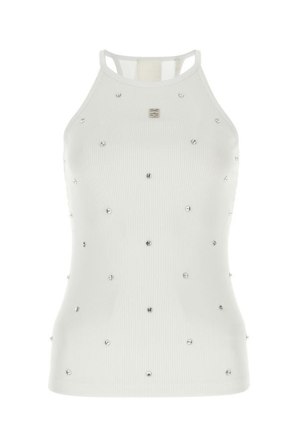 GIVENCHY | White stretch viscose blend tank top