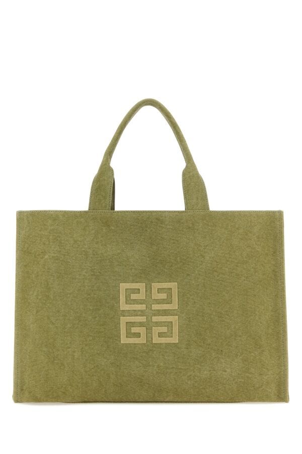 GIVENCHY | Khaki canvas Givenchy shopping bag