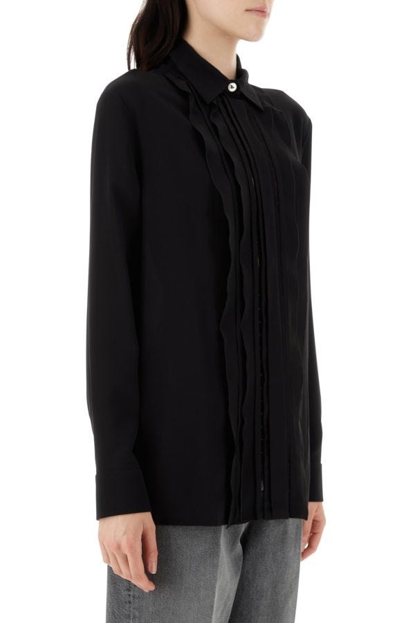 VERSACE | Black crepe shirt