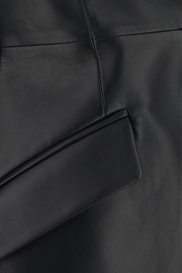 VERSACE | Black leather blazer
