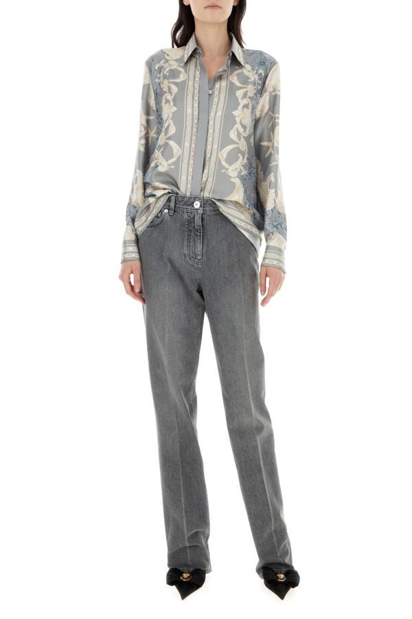 VERSACE | Dark grey denim jeans