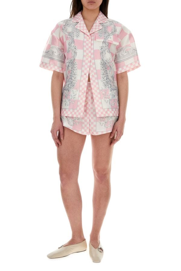 VERSACE | Printed duchesse shirt