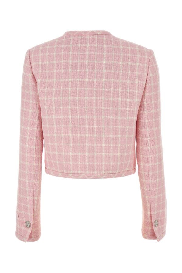 VERSACE | Embroidered tweed blazer