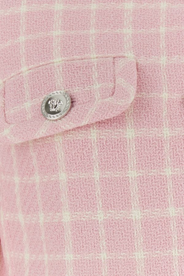 VERSACE | Embroidered tweed blazer