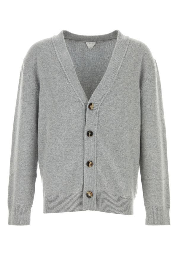 BOTTEGA VENETA | Grey cashmere cardigan