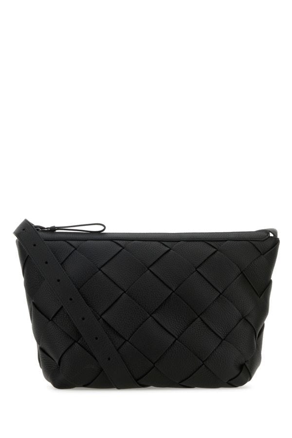 BOTTEGA VENETA | Black leather Diago crossbody bag
