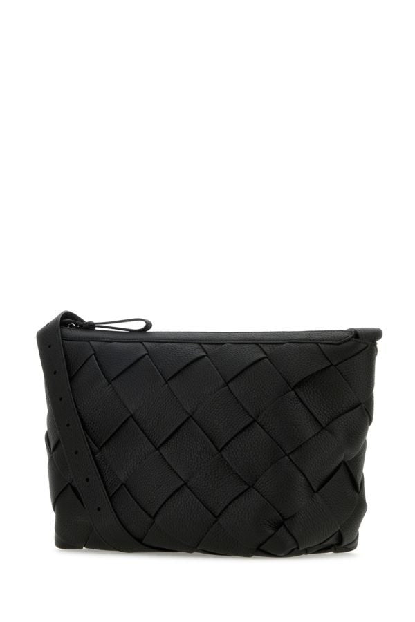 BOTTEGA VENETA | Black leather Diago crossbody bag
