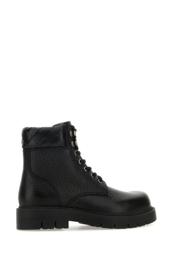 BOTTEGA VENETA | Black leather Haddock ankle boots
