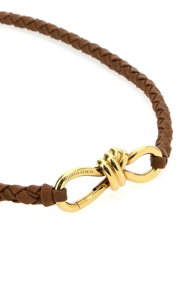 BOTTEGA VENETA | Caramel leather Andiamo belt