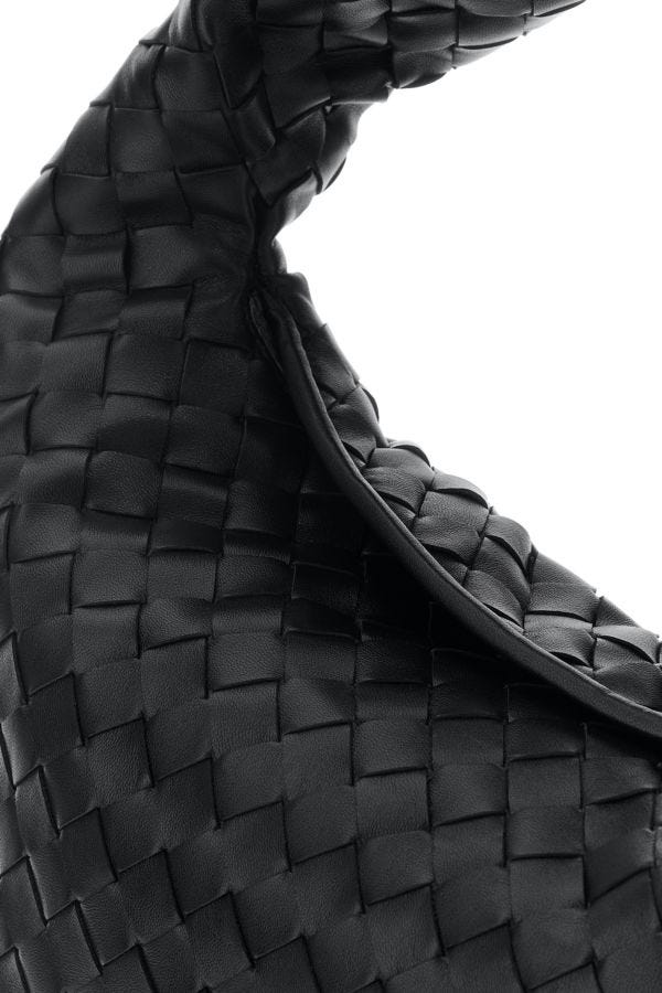 BOTTEGA VENETA | Black leather small Hop shoulder bag