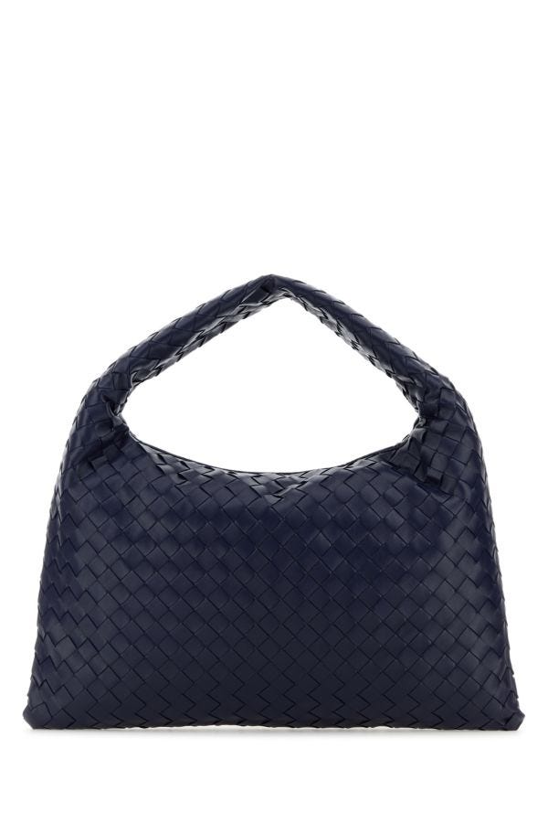 BOTTEGA VENETA | Dark blue leather small Hop shoulder bag