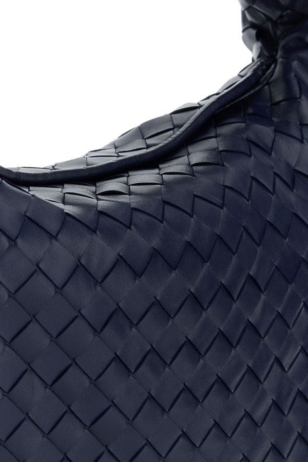 BOTTEGA VENETA | Dark blue leather small Hop shoulder bag