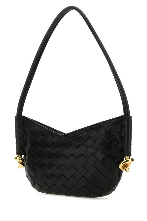 BOTTEGA VENETA | Black nappa leather mini Solstice shoulder bag