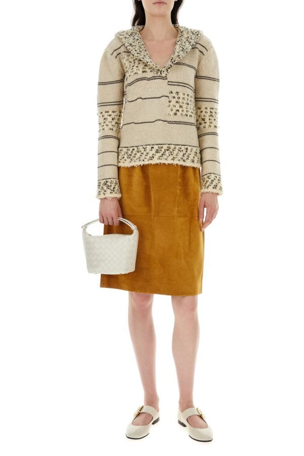 BOTTEGA VENETA | Embroidered wool blend polo shirt