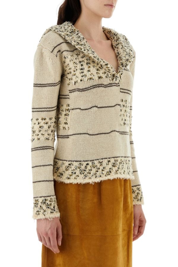 BOTTEGA VENETA | Embroidered wool blend polo shirt
