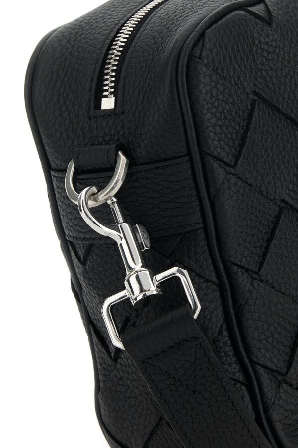 BOTTEGA VENETA | Black leather medium Camera crossbody bag