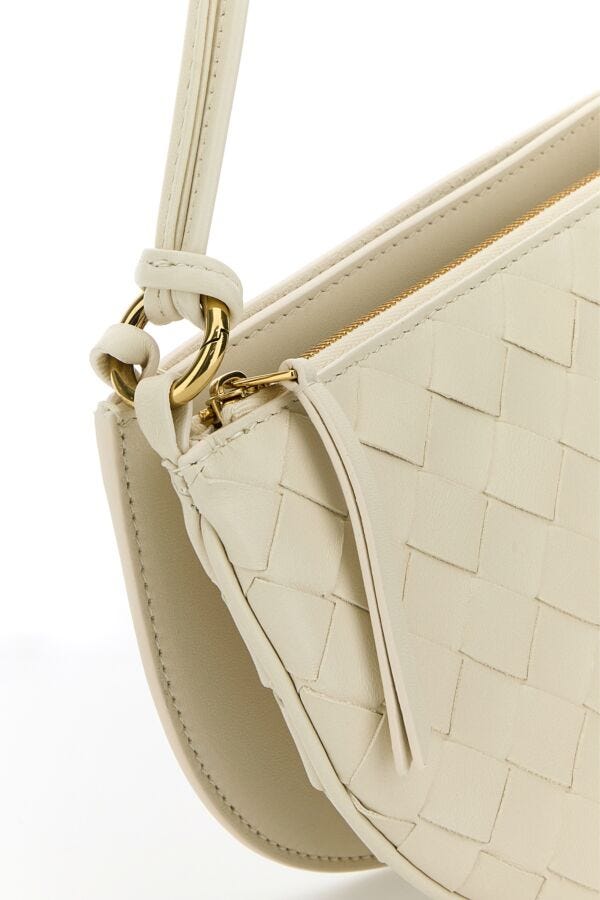 BOTTEGA VENETA | Ivory leather Gemelli shoulder bag