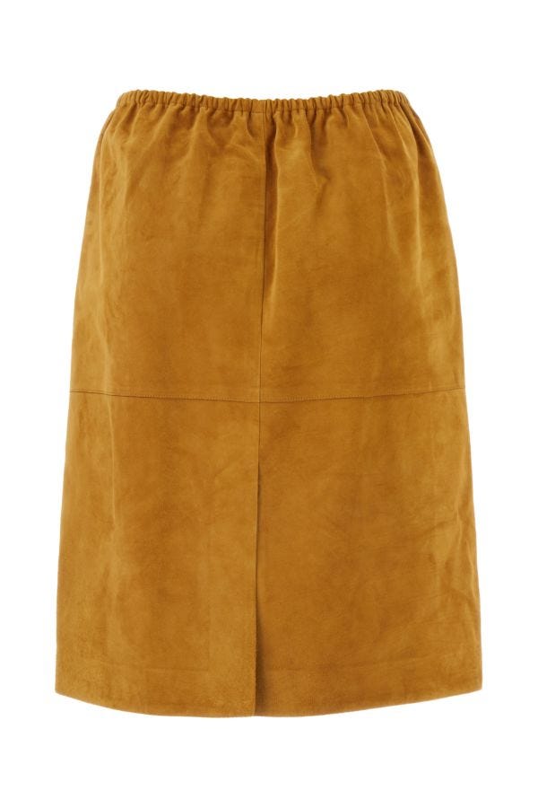 BOTTEGA VENETA | Camel suede skirt