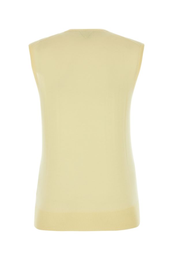 BOTTEGA VENETA | Pastel yellow cotton blend vest