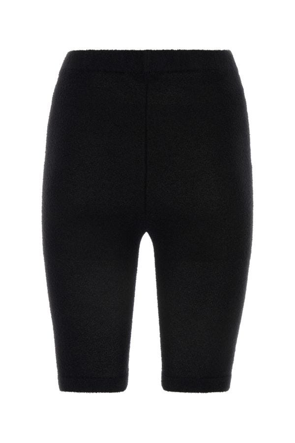 BALENCIAGA | Black stretch terry fabric leggings