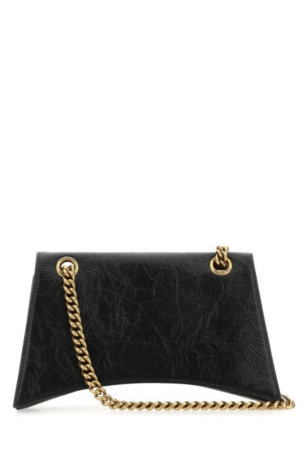BALENCIAGA | Black leather small Crush shoulder bag