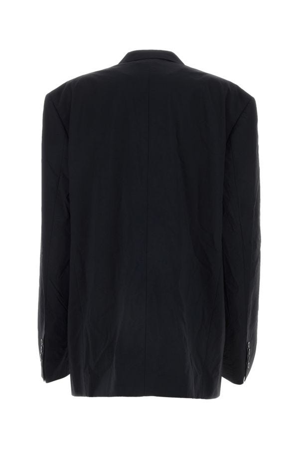 BALENCIAGA | Black nylon oversize blazer