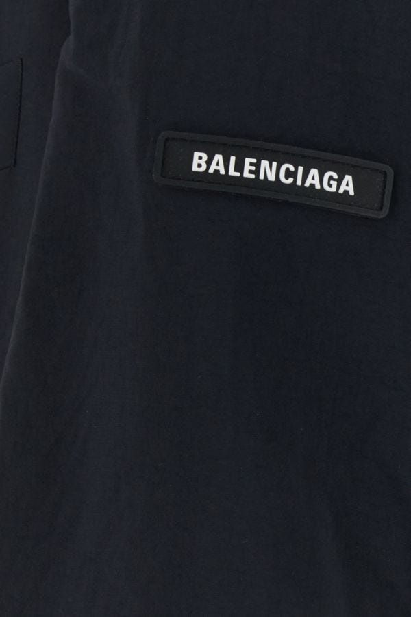 BALENCIAGA | Black nylon oversize blazer