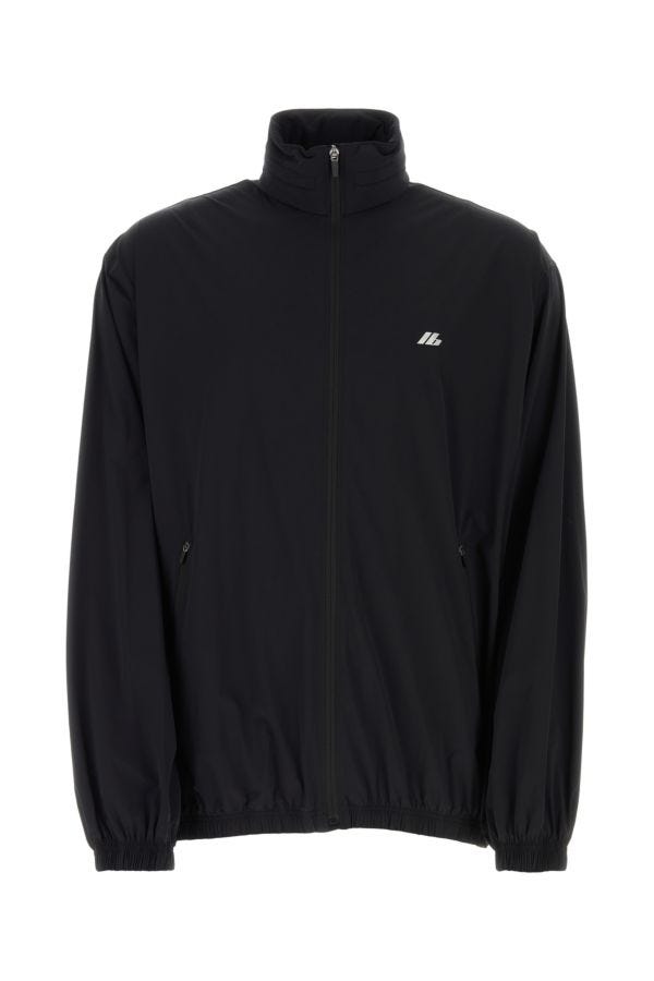 BALENCIAGA | Black stretch nylon windbreaker