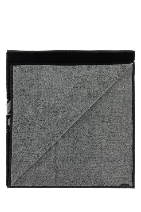 BALENCIAGA | Black terry fabric towel