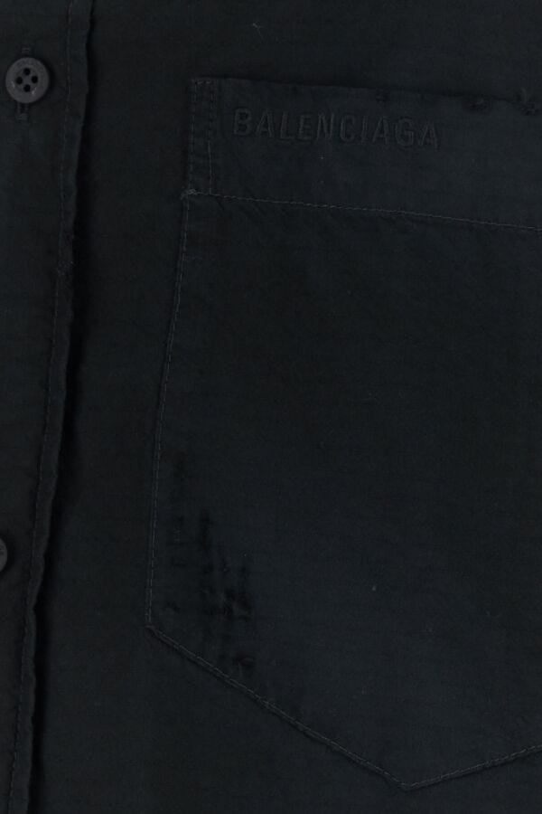 BALENCIAGA | Black cotton blend oversize shirt