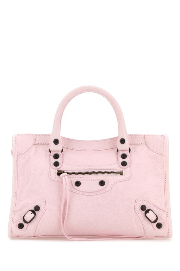 BALENCIAGA | Light pink leather small Le City handbag