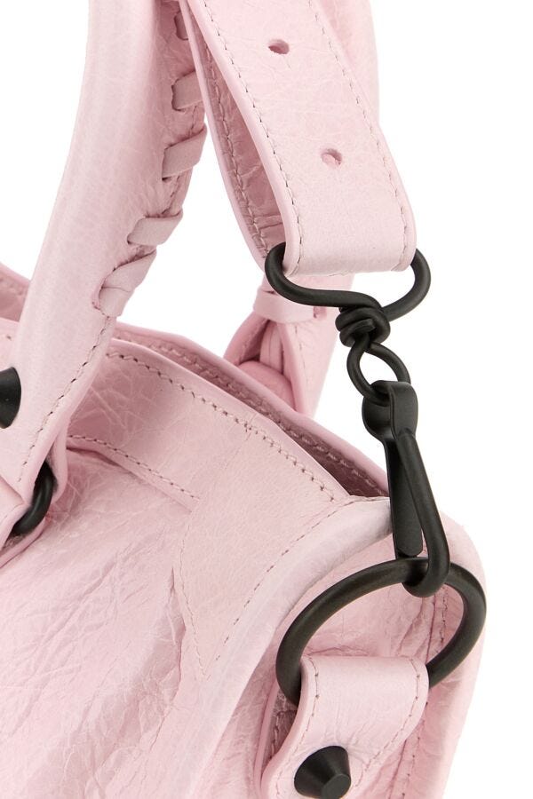 BALENCIAGA | Light pink leather small Le City handbag