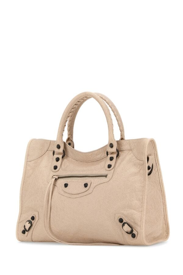 BALENCIAGA | Ivory leather medium Le City handbag