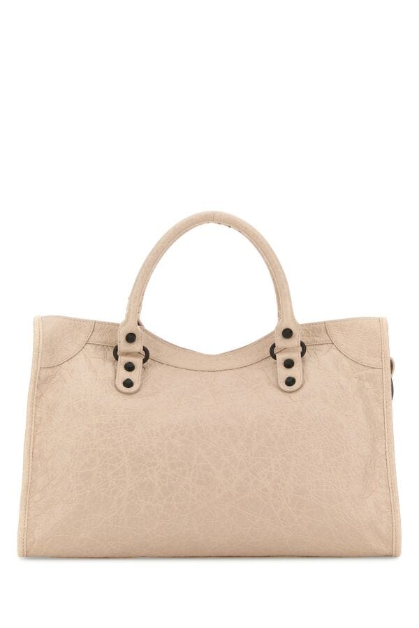 BALENCIAGA | Ivory leather medium Le City handbag
