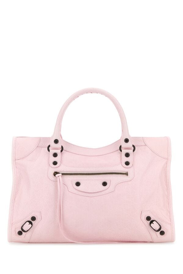 BALENCIAGA | Light pink leather medium Le City handbag