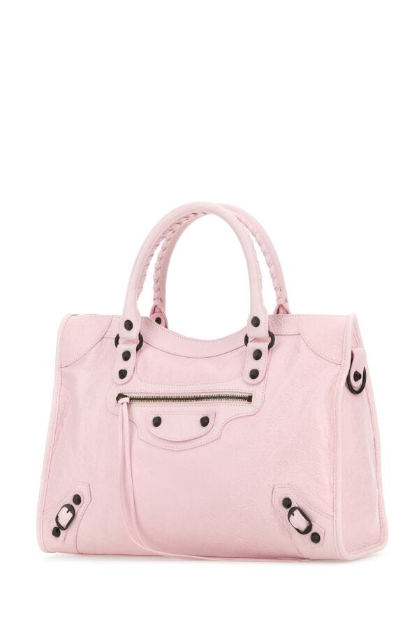 BALENCIAGA | Light pink leather medium Le City handbag