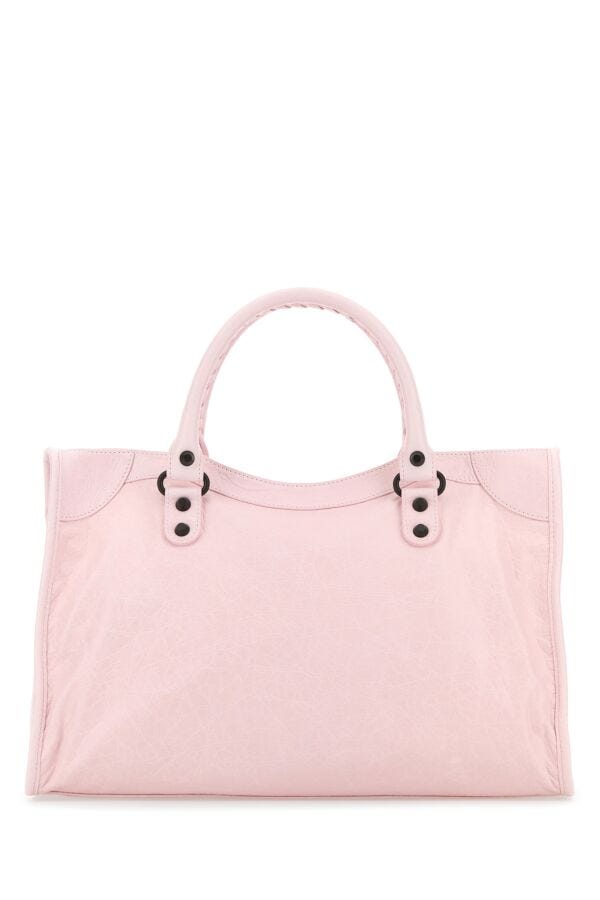 BALENCIAGA | Light pink leather medium Le City handbag