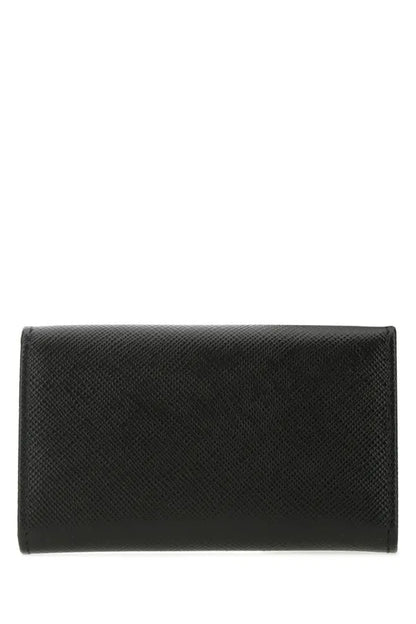 PRADA｜ブラックレザーキーホルダーケース