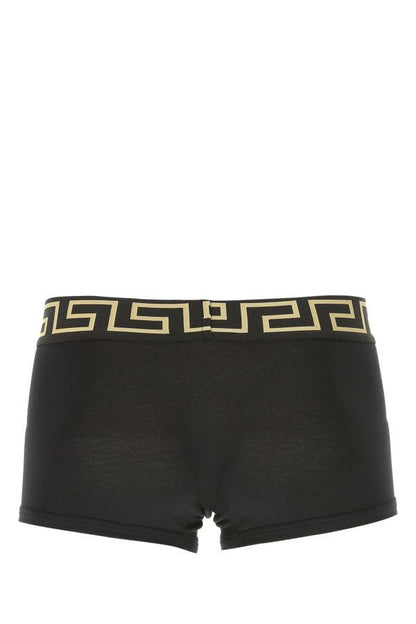 VERSACE | Black stretch cotton boxer set