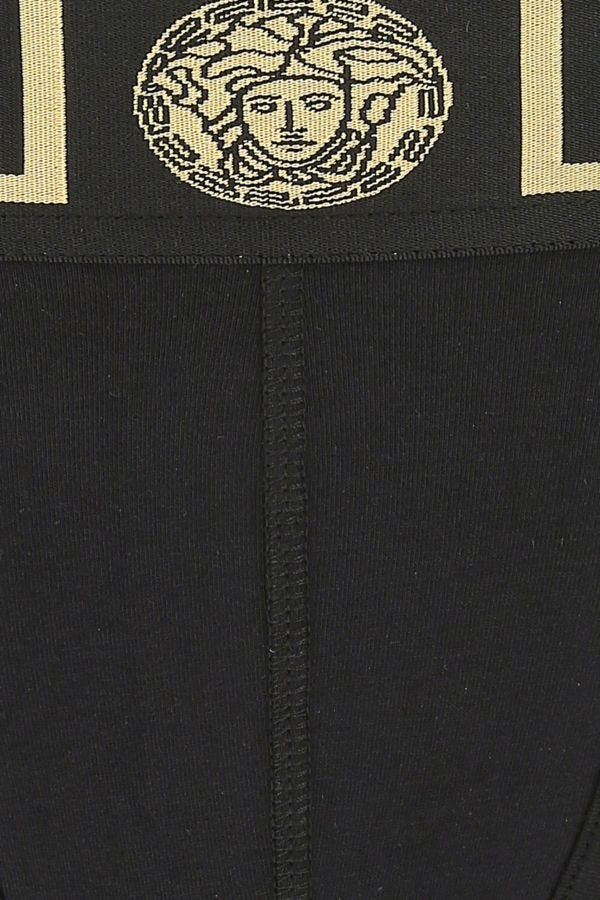 VERSACE | Black stretch cotton boxer set
